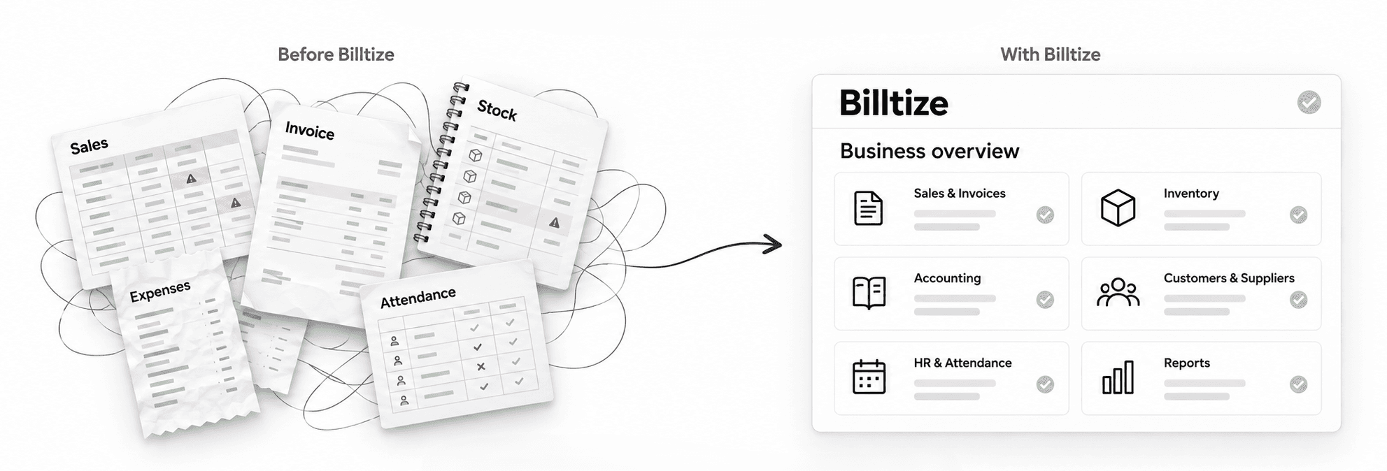From chaos to clarity: Billtize brings sales, invoices, stock, and attendance into one organized business overview